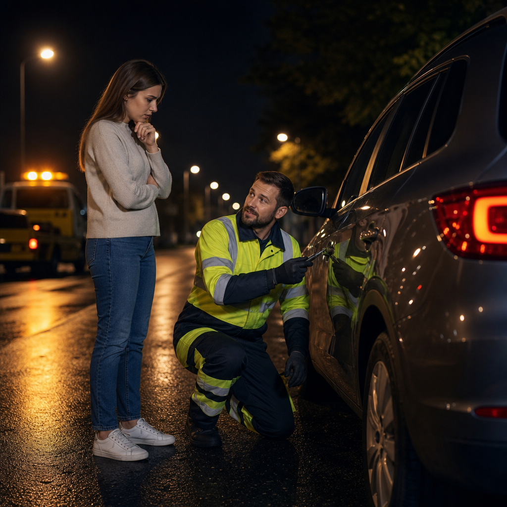 24-hour towing and roadside help in West Palm Beach — car lockout image in West Palm Beach
